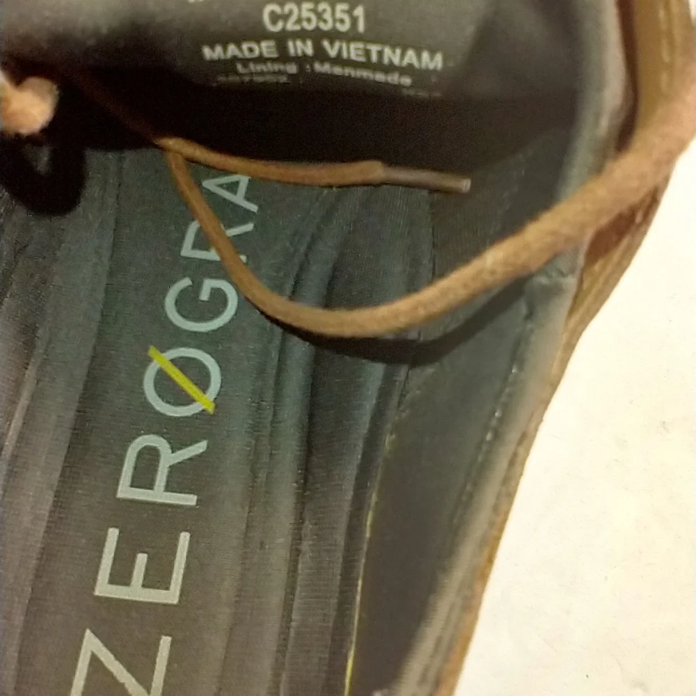 Cole Haan 2.Zerogrand Laser British Tan Wingtip Oxford Shoes Men’s sz 10.5M. - Picture 10 of 12